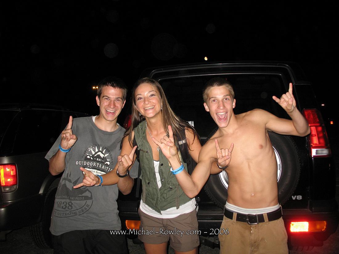 Shirts off cause it was Red Hot!