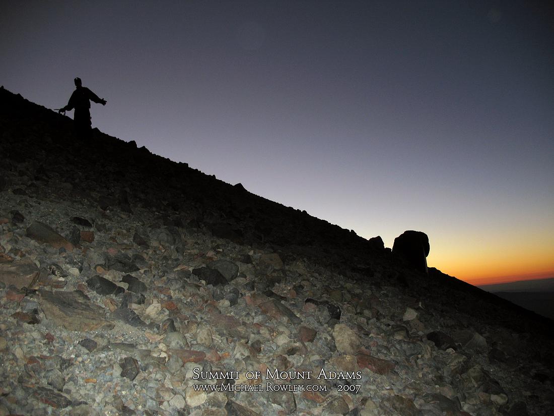 Derek climbing to the summit